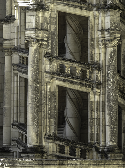 Chambord, spiral stairway, My Travevls in France, Marcus Travel Journal