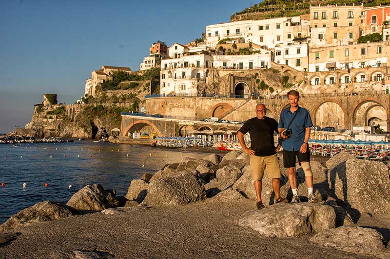 Atrani, Glenn and Mke on morning photoshoot