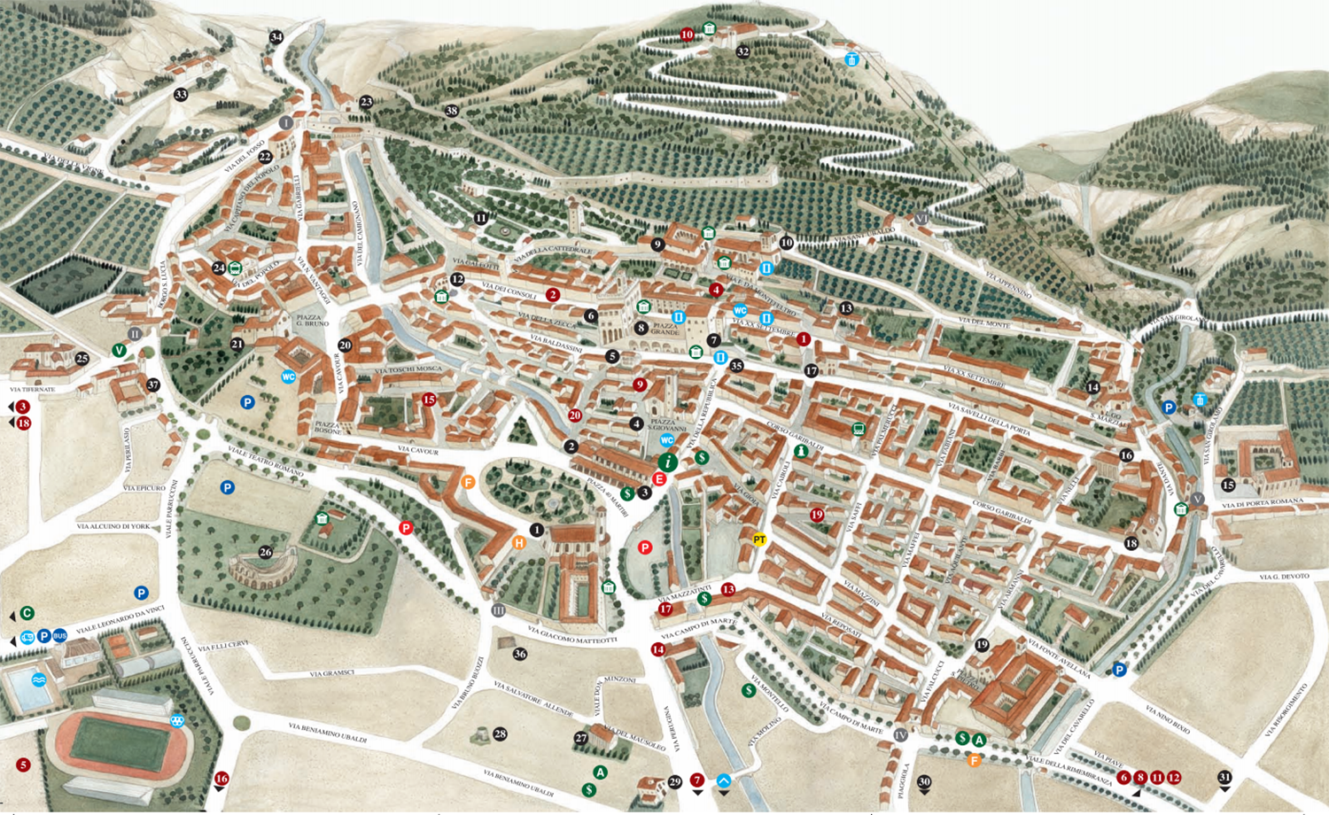 Gubbio Map