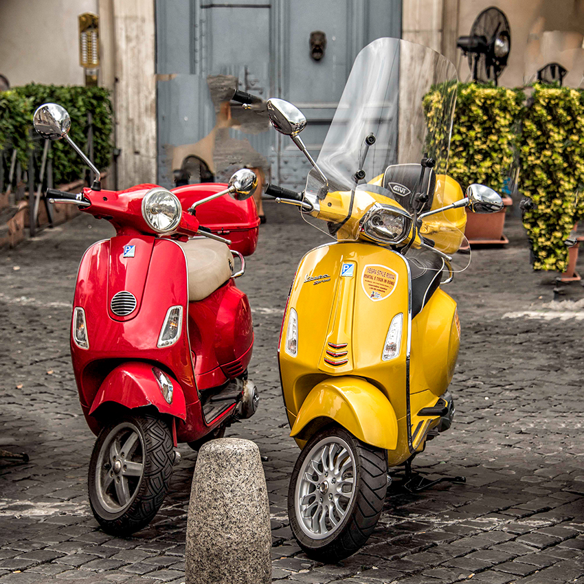 Rome is all about the bikes.