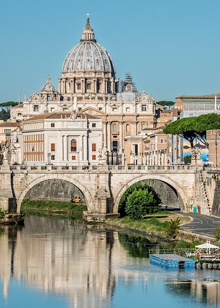 It is a short walk to the river with great views of St. Peter's